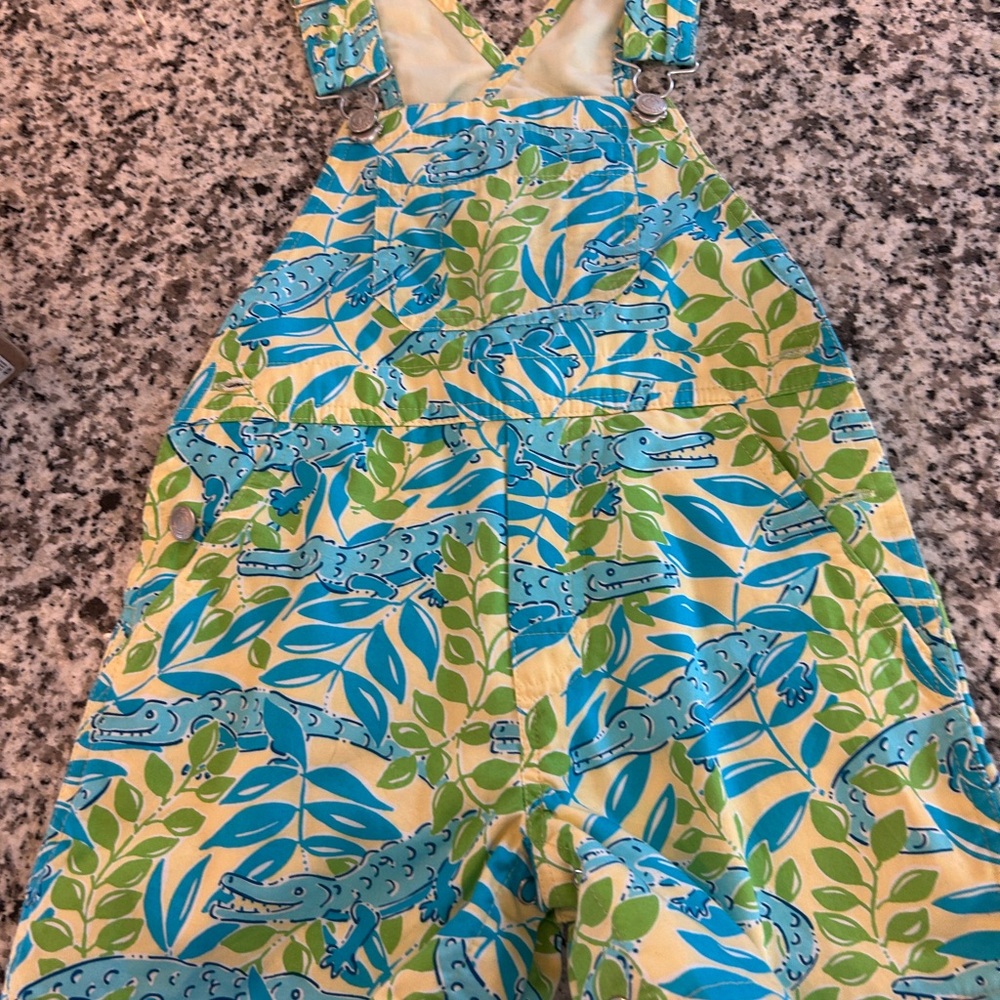 Lilly Pulitzer toddler Alligator Print Overalls